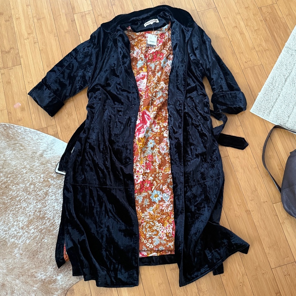 Free People Velvet Duster